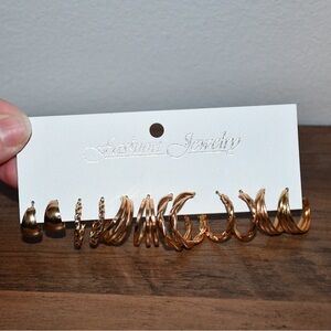 Fashion Jewelry Gold and Black Hoop Earring Collection